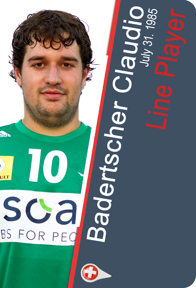 Badertscher Claudio - Switzerland | Handball - Hall of Fame